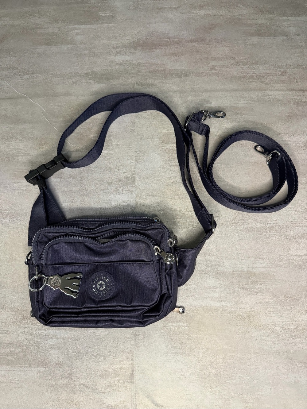 Kipling Navy Crossbody Bag with Removable Strap